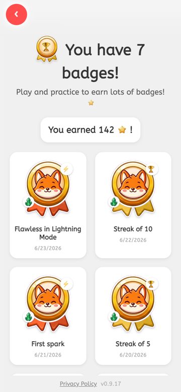 Badge collection to unlock